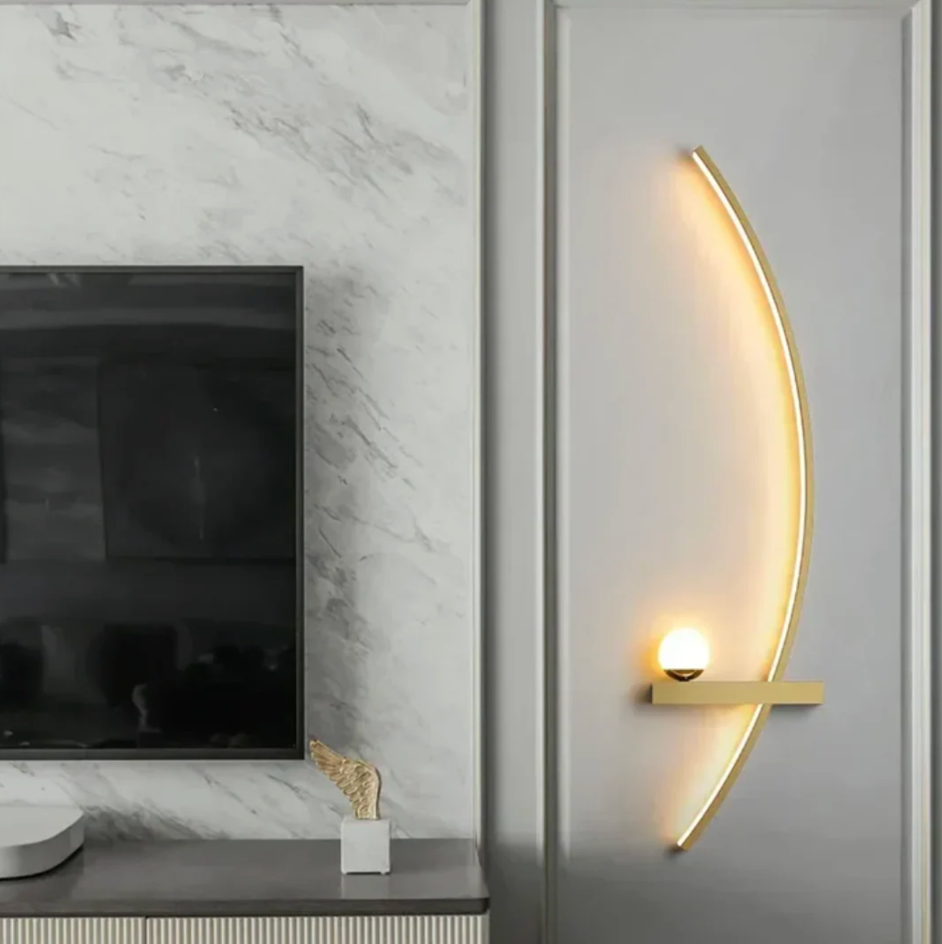 Nowoczesny kinkiet ścienny LED półokrągły z półką — designerskie oświetlenie | Norivo Norivo