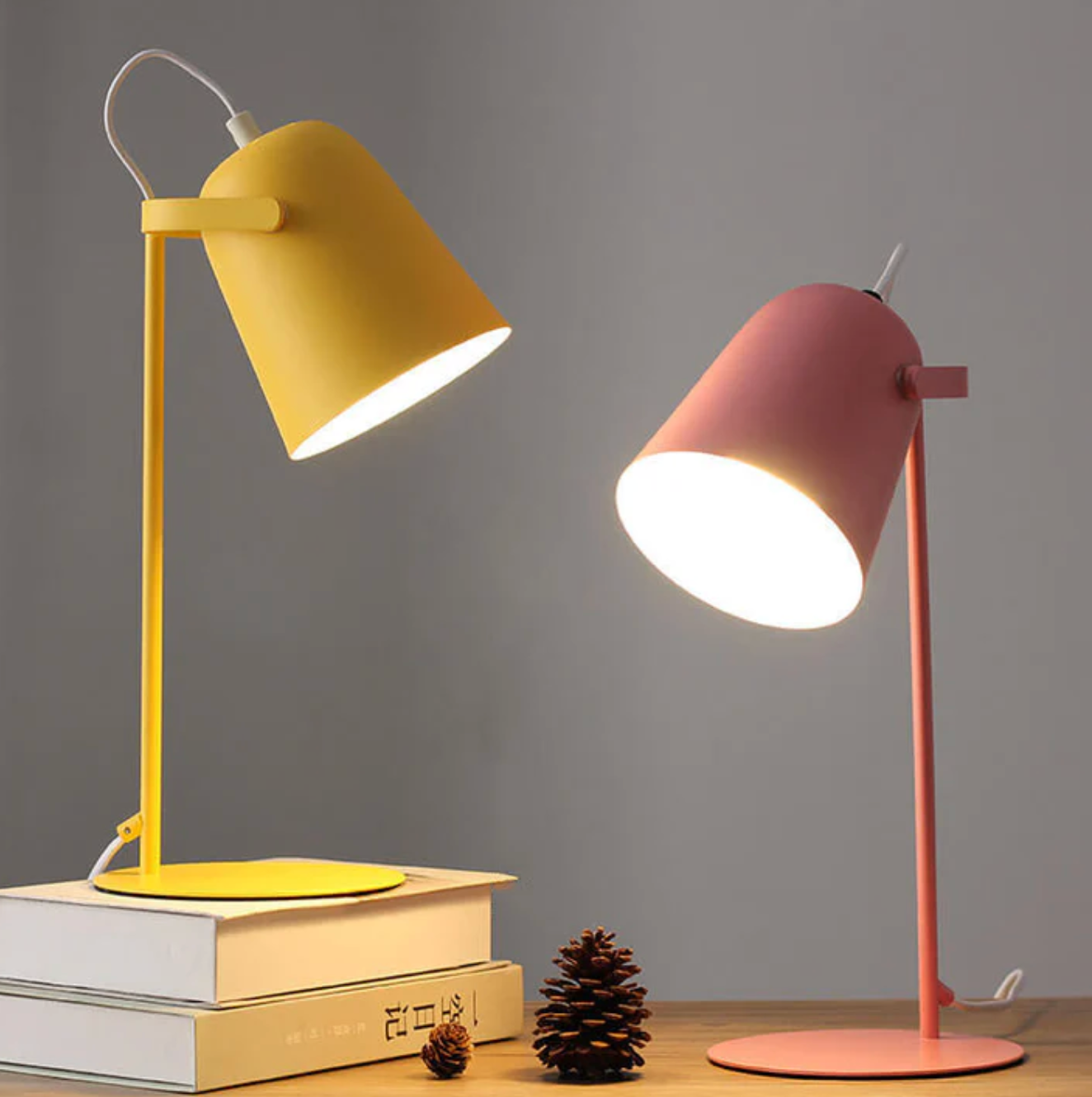 Nowoczesna lampa biurkowa metalowa — regulowana, 6 kolorów, 3 barwy światła | Norivo Norivo