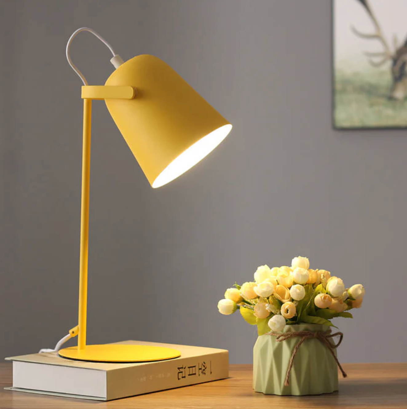 Nowoczesna lampa biurkowa metalowa — regulowana, 6 kolorów, 3 barwy światła | Norivo Norivo