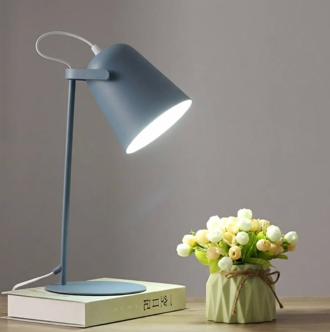 Nowoczesna lampa biurkowa metalowa — regulowana, 6 kolorów, 3 barwy światła | Norivo Norivo