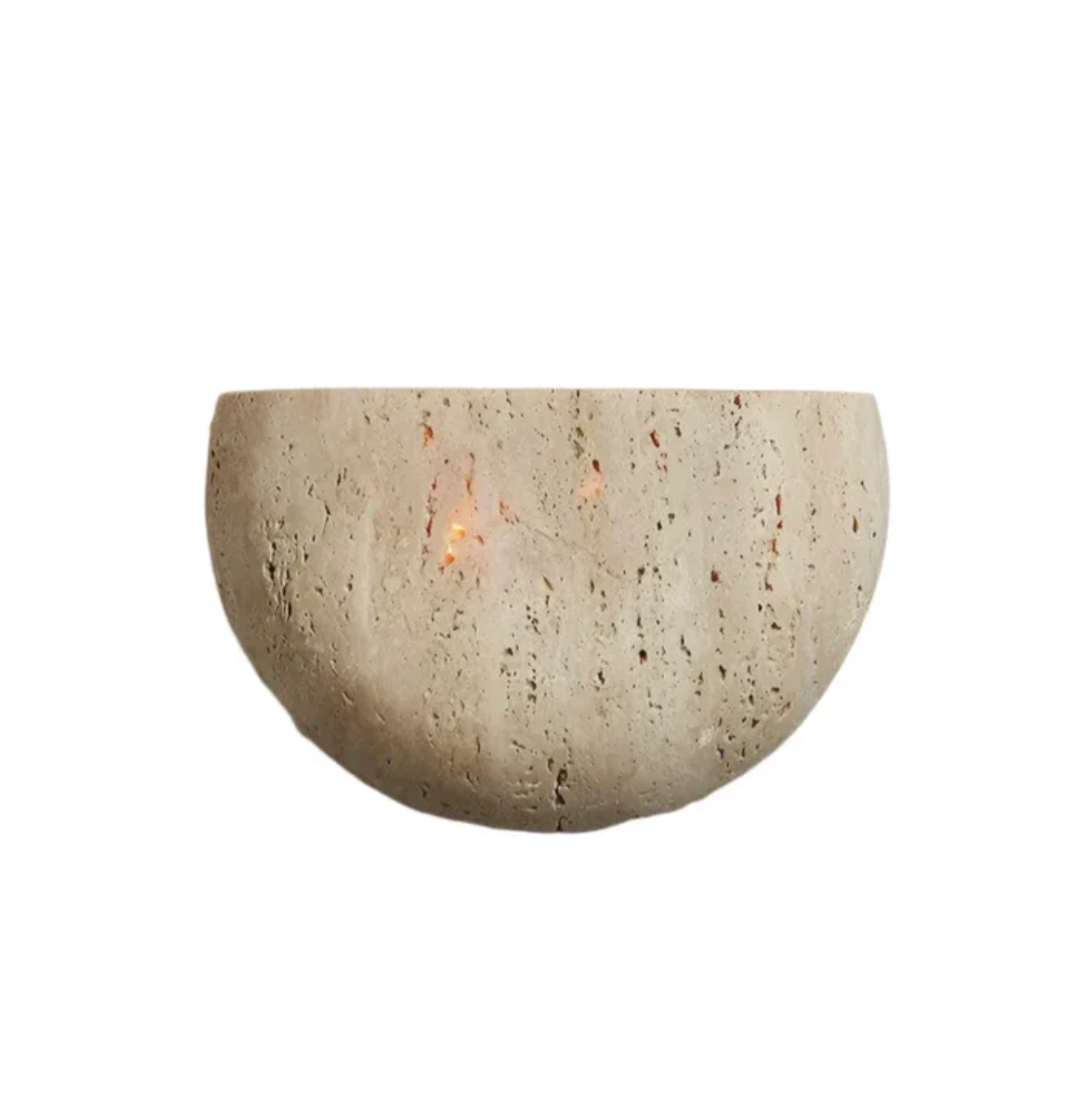 Kinkiet ścienny z kamienia naturalnego — półokrągła lampa LED | Norivo Norivo