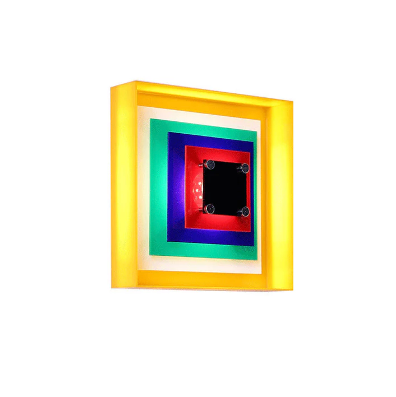 Designerski kinkiet ścienny Geometry — kolorowa lampa dekoracyjna z łańcuszkiem | Norivo Norivo