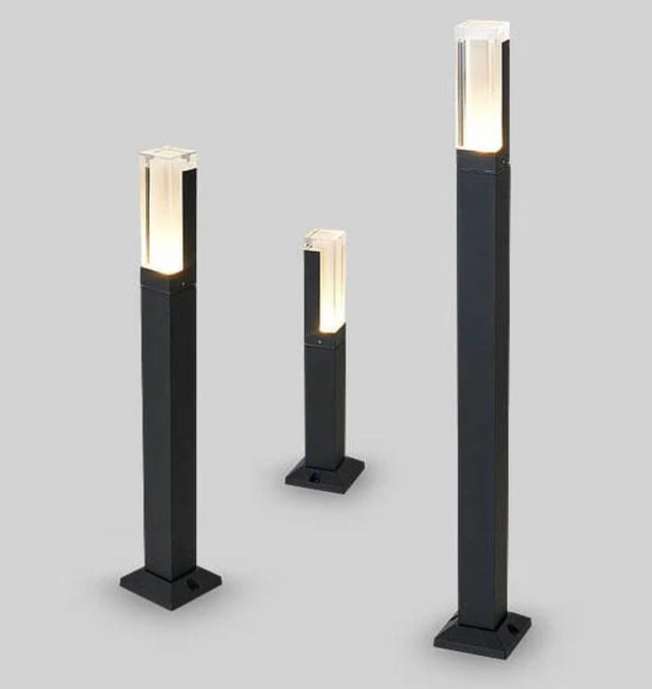 Nowoczesna lampa ogrodowa LED — wodoodporny słupek zewnętrzny, 2 rozmiary | Norivo Norivo