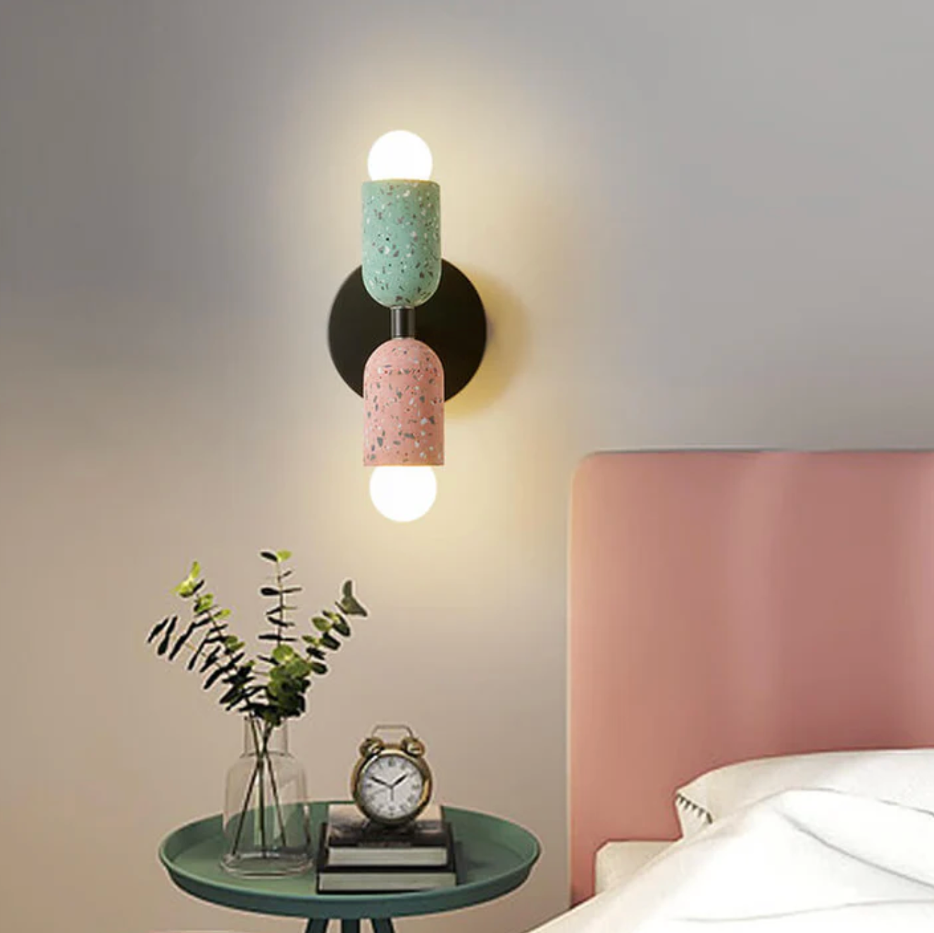 Nowoczesny kinkiet ścienny LED terrazzo — designerskie oświetlenie dekoracyjne | Norivo Norivo