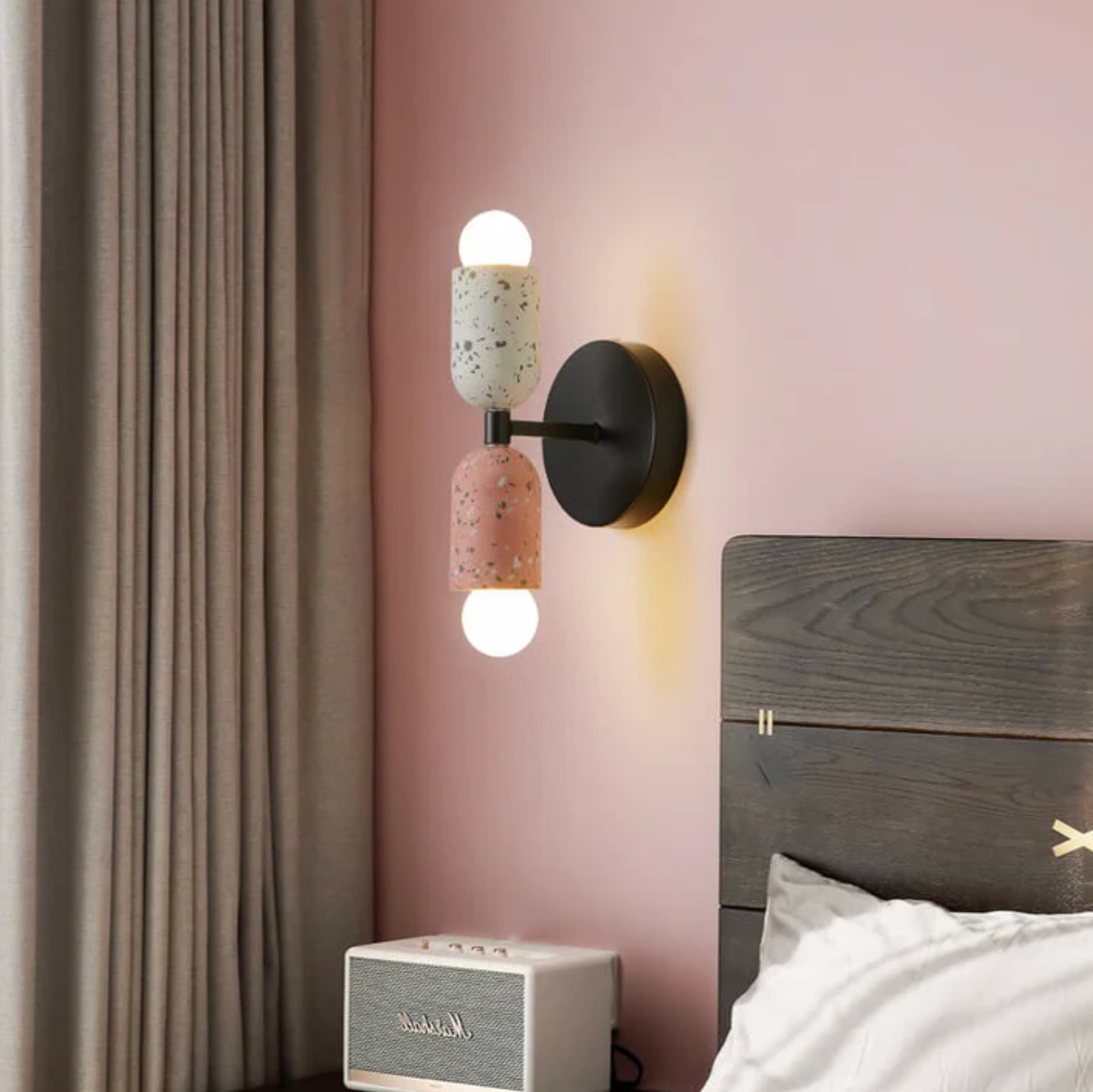 Nowoczesny kinkiet ścienny LED terrazzo — designerskie oświetlenie dekoracyjne | Norivo Norivo