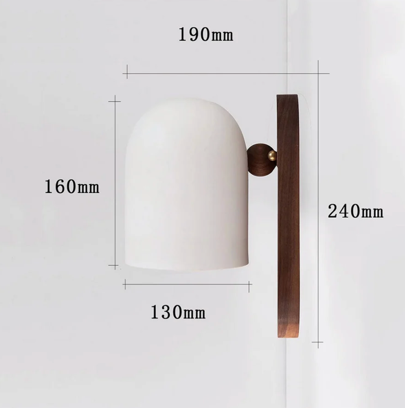 Nowoczesny kinkiet ścienny z drewnianą podstawą — minimalistyczna lampa nordycka | Norivo Norivo