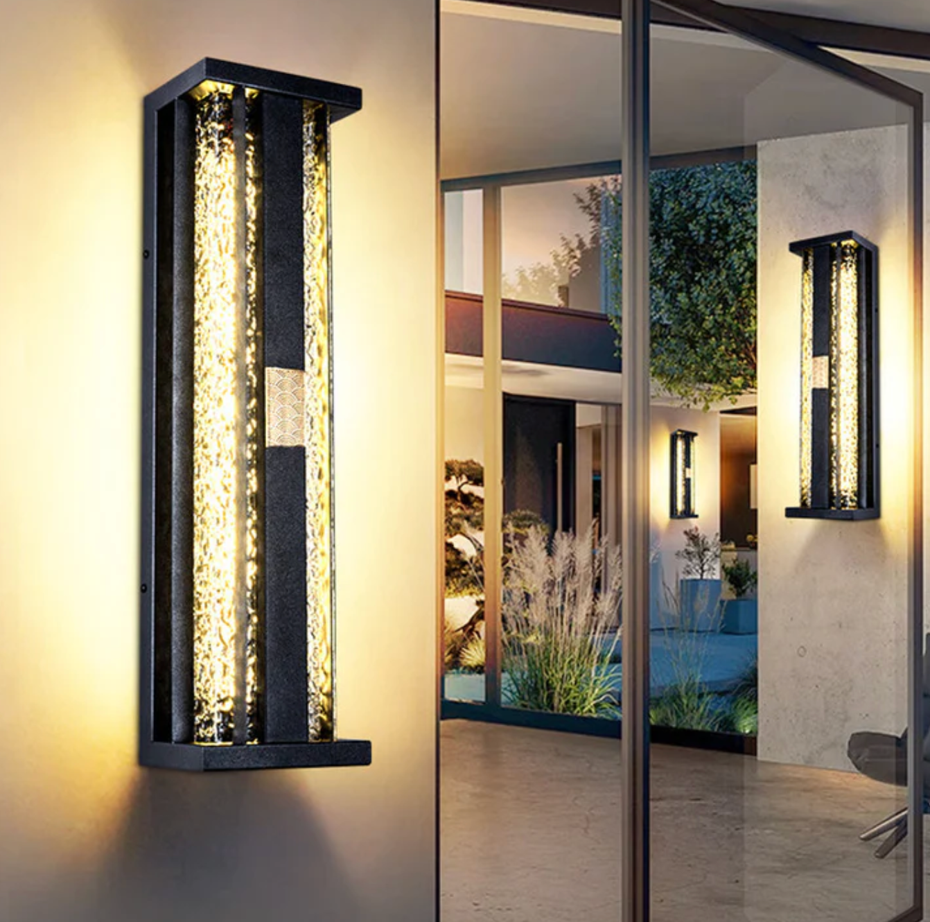 Lampa ścienna LED zewnętrzna — kinkiet elewacyjny ze stali i miedzi, 4 rozmiary | Norivo Norivo