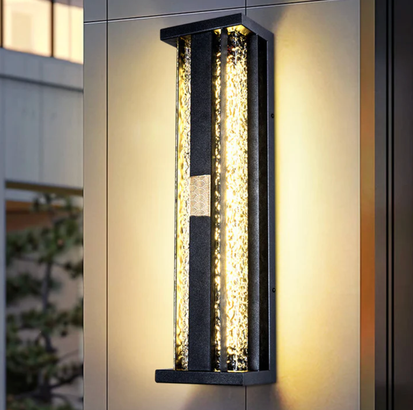 Lampa ścienna LED zewnętrzna — kinkiet elewacyjny ze stali i miedzi, 4 rozmiary | Norivo Norivo