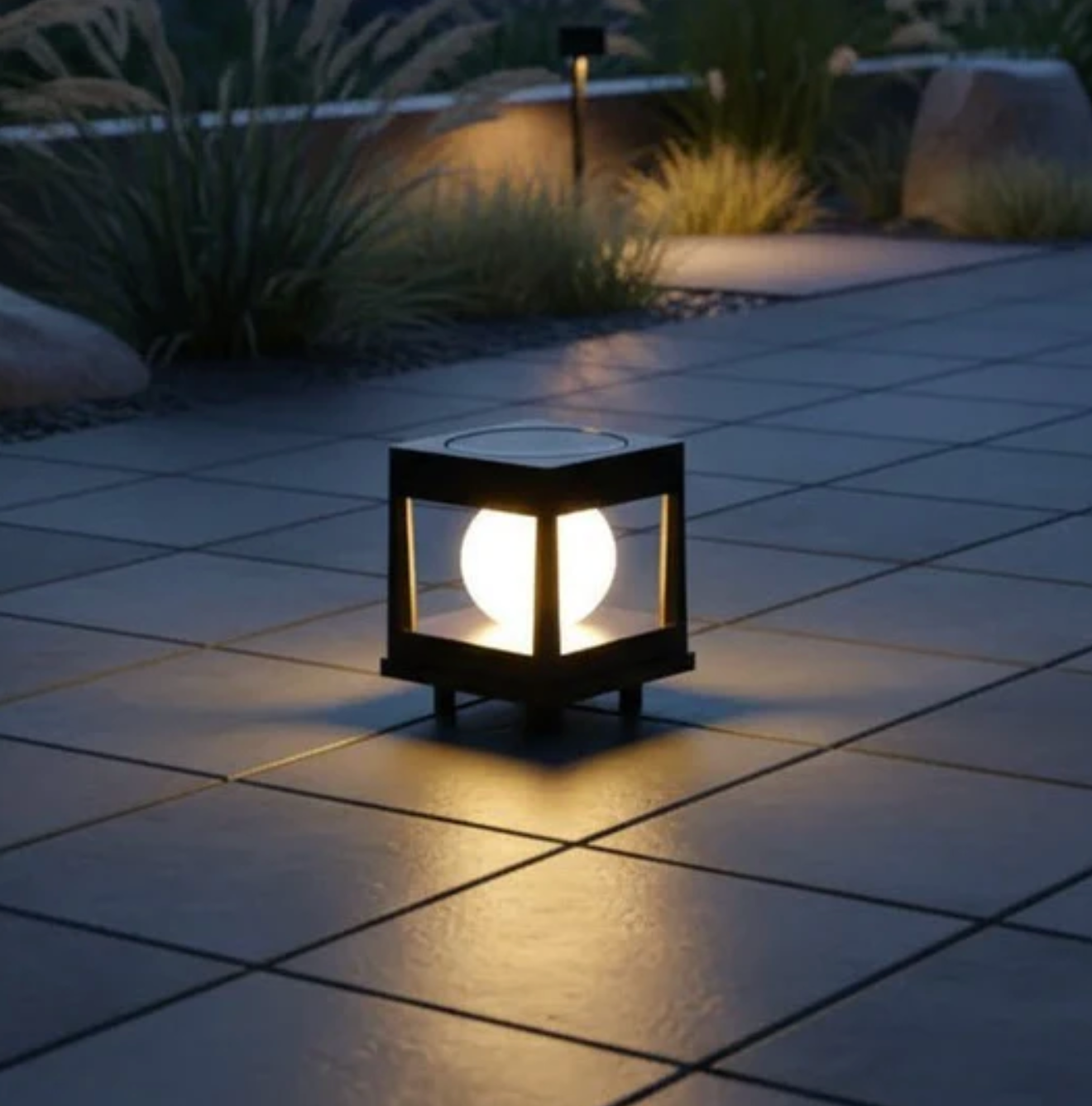 Solarna lampa ogrodowa LED — słupek dekoracyjny na ogrodzenie i taras | Norivo Norivo