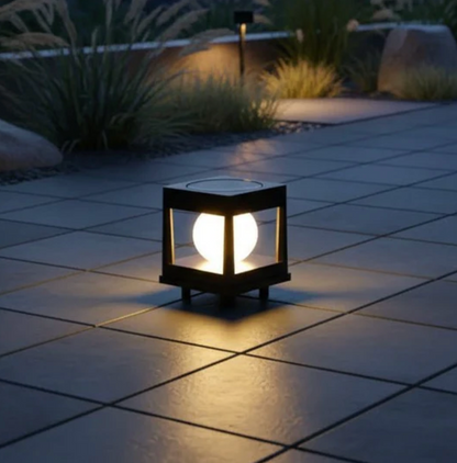 Solarna lampa ogrodowa LED — słupek dekoracyjny na ogrodzenie i taras | Norivo Norivo