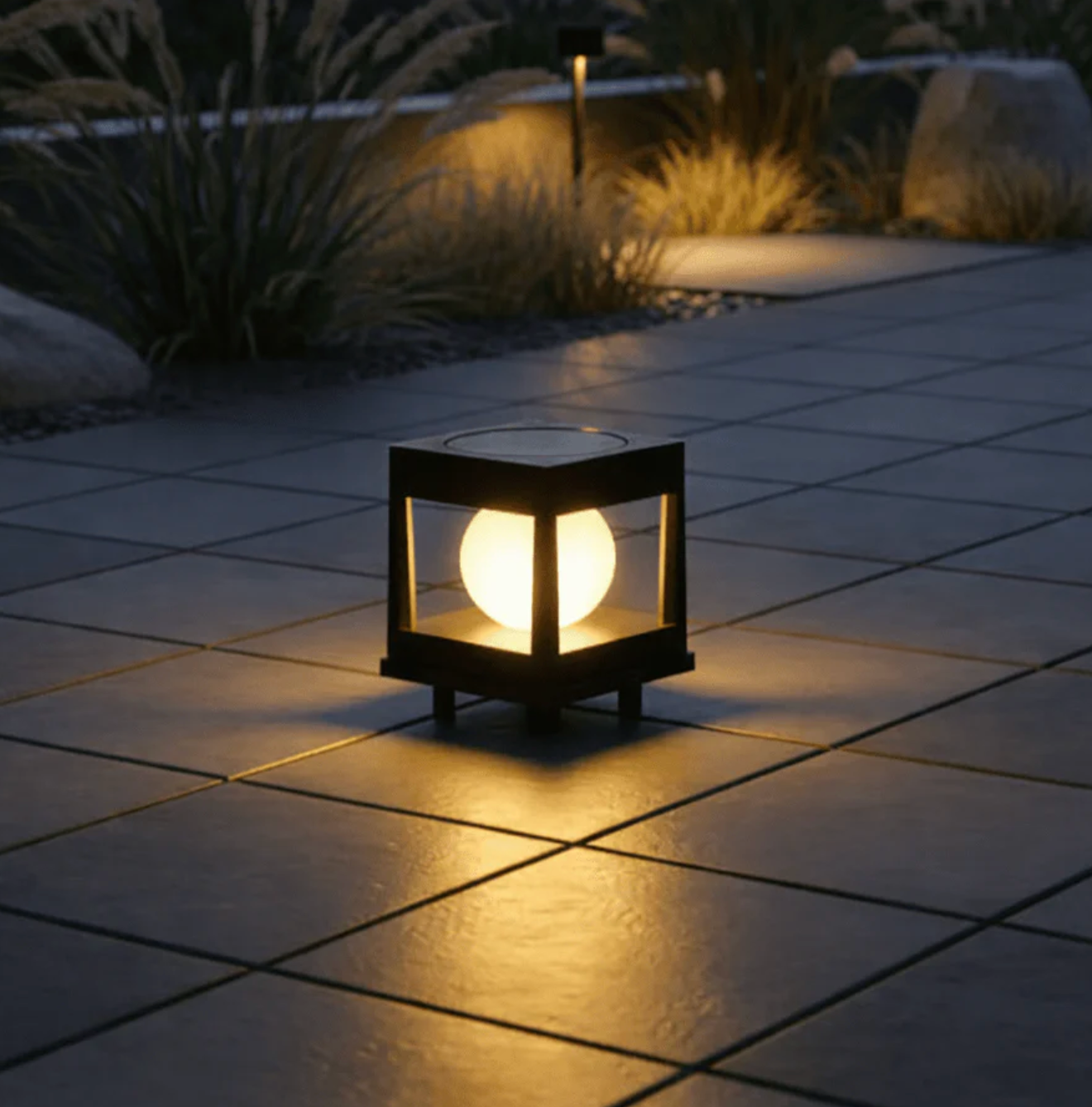 Solarna lampa ogrodowa LED — słupek dekoracyjny na ogrodzenie i taras | Norivo Norivo
