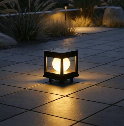 Solarna lampa ogrodowa LED — słupek dekoracyjny na ogrodzenie i taras | Norivo Norivo