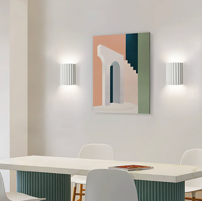 Nowoczesny kinkiet ścienny z żebrowaną strukturą — lampa LED CCT, 4 kolory | Norivo Norivo