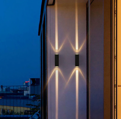 Kinkiet elewacyjny LED góra-dół — nowoczesna lampa zewnętrzna, 2 rozmiary | Norivo Norivo