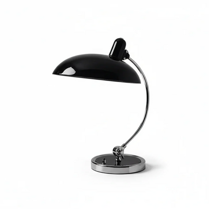 Lampa biurkowa retro metalowa chromowana