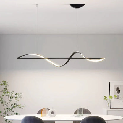 Lampa wisząca Fala — nowoczesna lampa LED nad stół lub wyspę kuchenną | Norivo Norivo