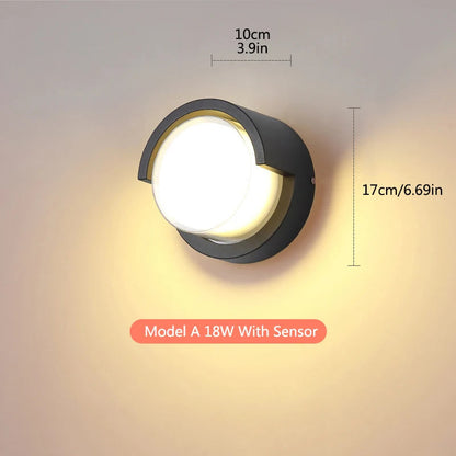 Zewnętrzna lampa ścienna LED z czujnikiem ruchu — IP65 | Norivo Norivo