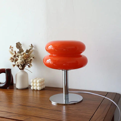 Lampa stołowa Bauhaus — 3 poziomy ściemniania + USB Norivo