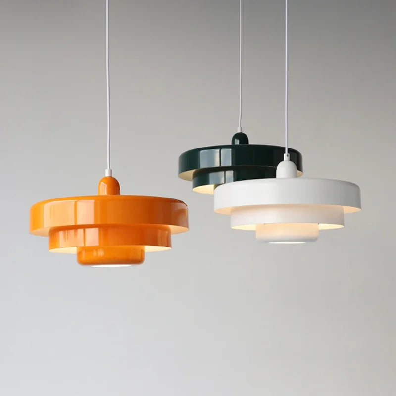 Designerska lampa wisząca LED — geometryczny klosz, 7 kolorów | Norivo Norivo