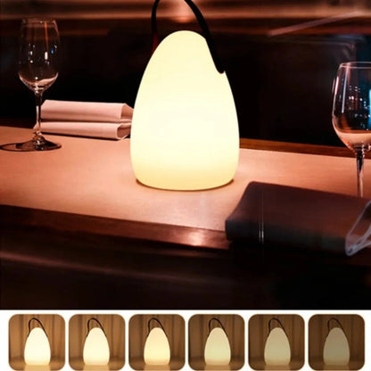 Przenośna lampka LED RGB z pilotem — ładowanie USB, 16 kolorów, 4 style | Norivo Norivo
