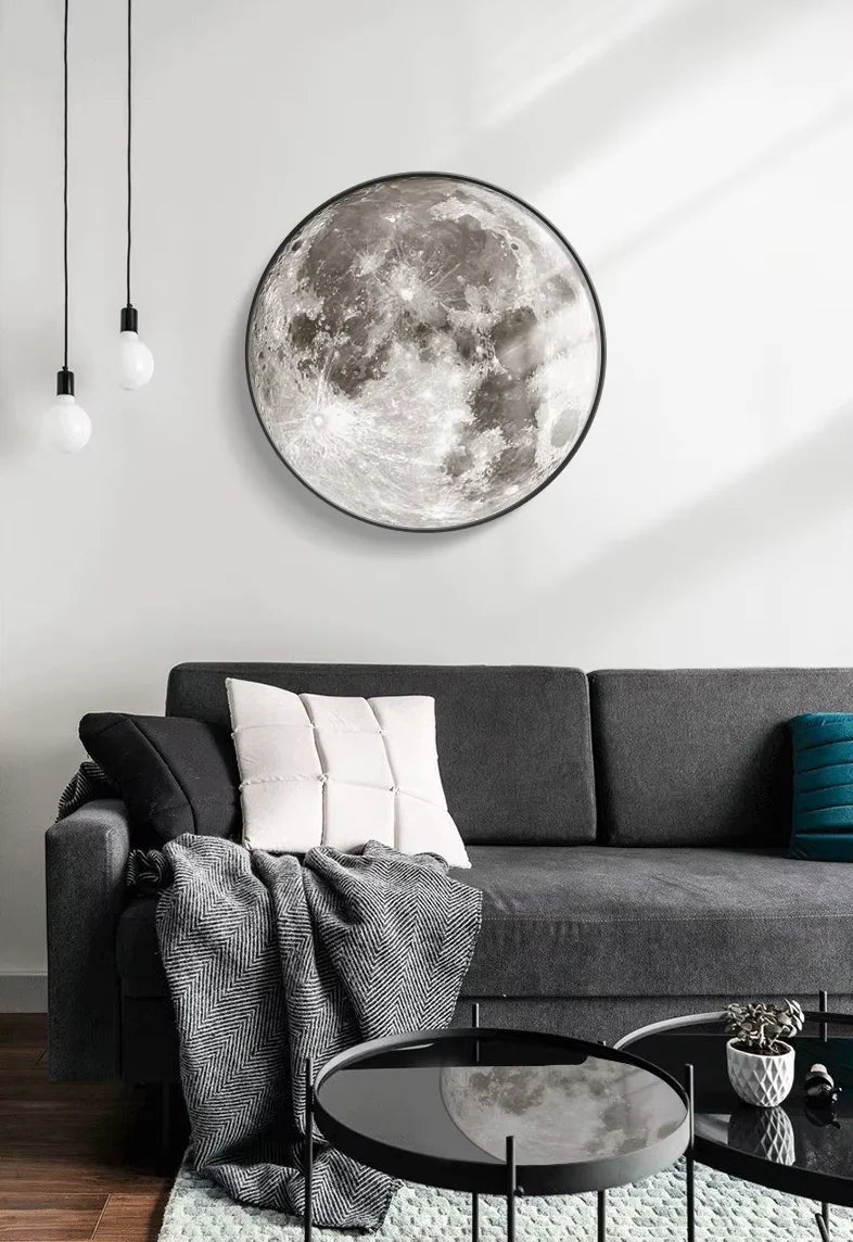 Lampa ścienna LED — księżyc 3D Norivo