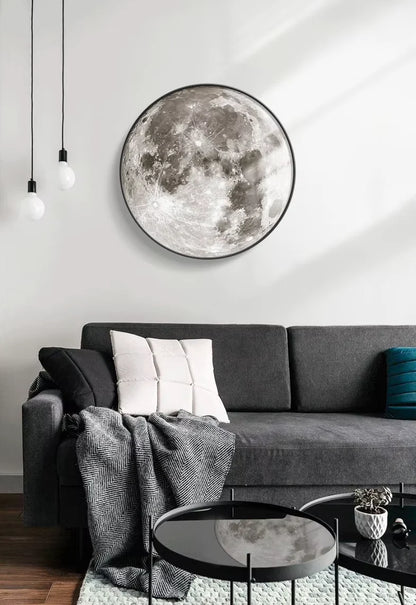 Lampa ścienna LED — księżyc 3D Norivo