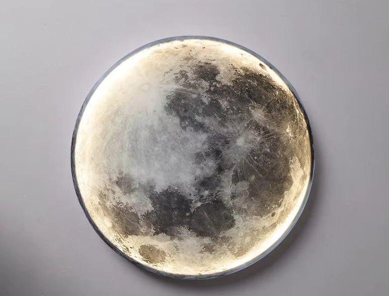 Lampa ścienna LED — księżyc 3D Norivo