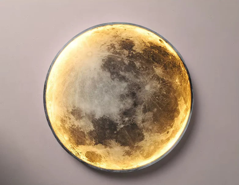 Lampa ścienna LED — księżyc 3D Norivo
