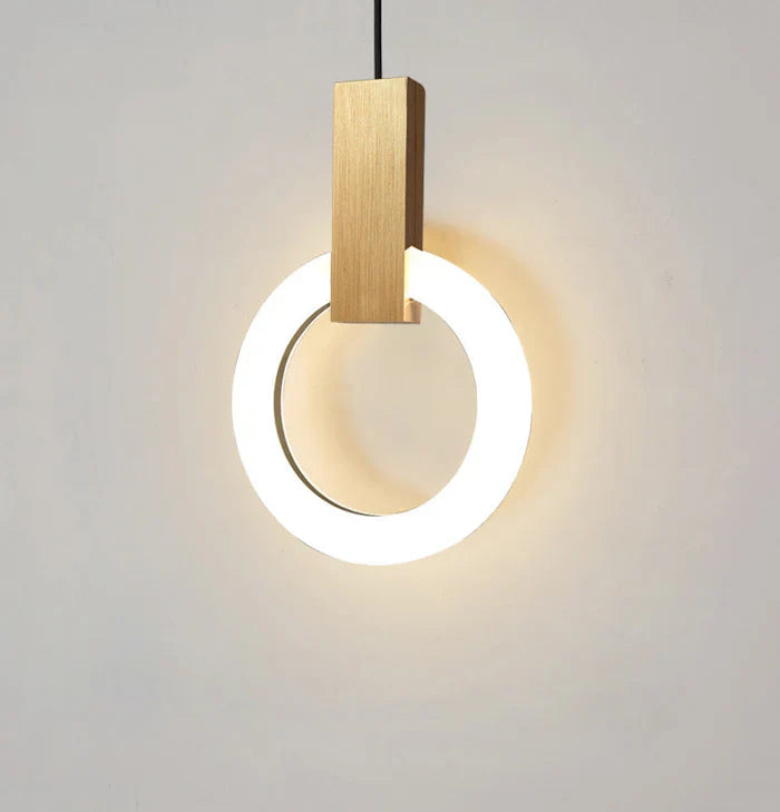 Lampa wisząca LED złoty pierścień | Norivo Norivo
