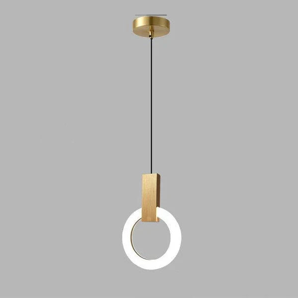 Lampa wisząca LED złoty pierścień | Norivo Norivo