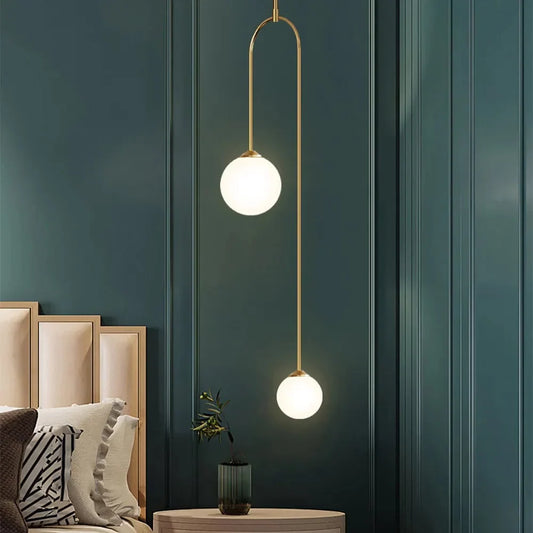Lampa wisząca LED z kulistymi kloszami — minimalistyczny design | Norivo Norivo