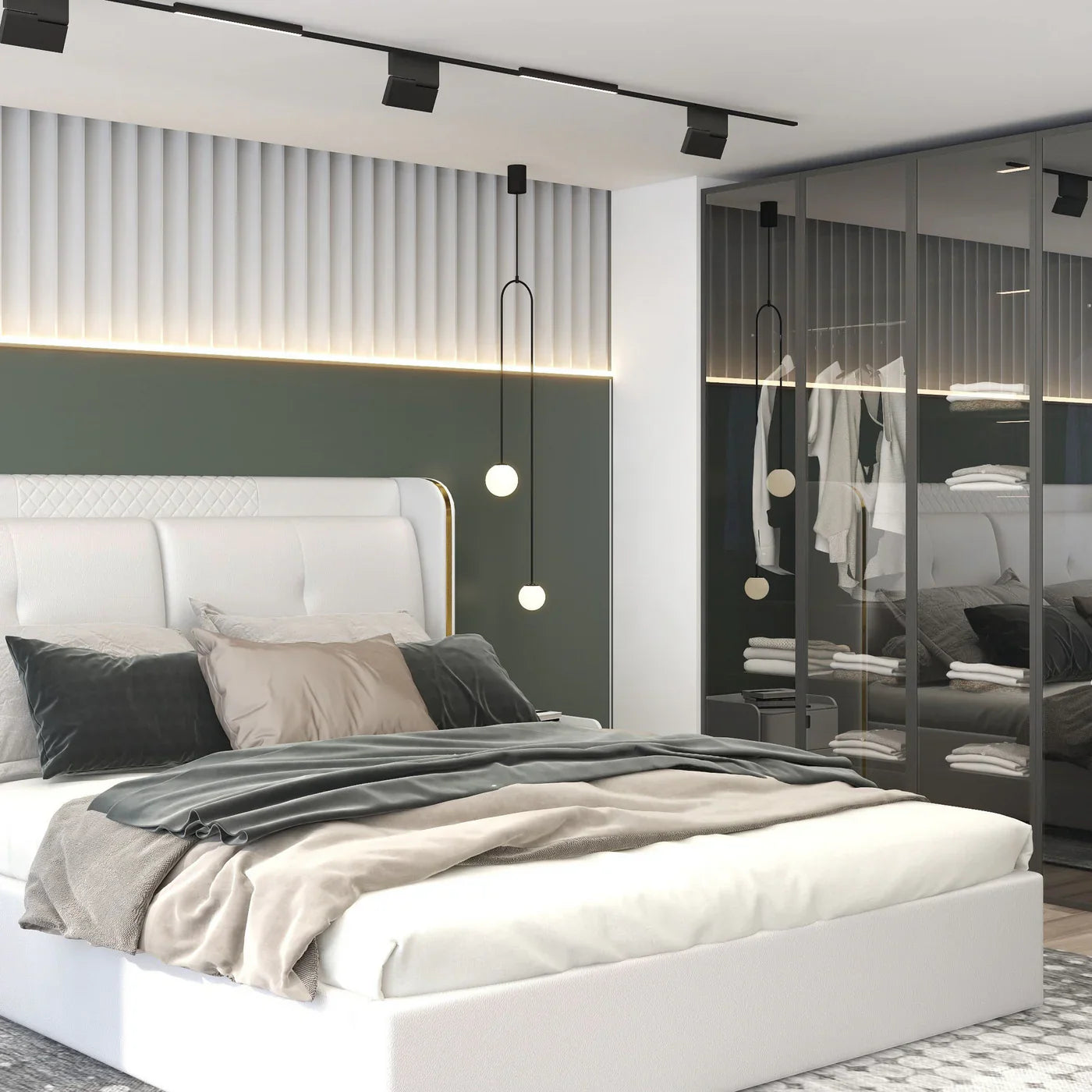 Lampa wisząca LED z kulistymi kloszami — minimalistyczny design | Norivo Norivo
