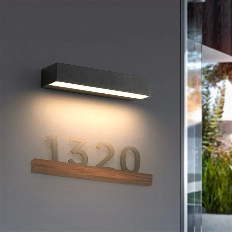 Nowoczesna lampa ścienna LED — minimalistyczne oświetlenie zewnętrzne IP65 | Norivo Norivo