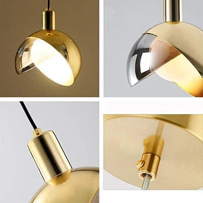 Lampa wisząca LED — złoto i dymione szkło | Norivo Norivo