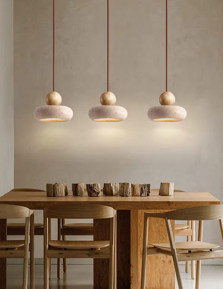 Lampa wisząca z kamienia — minimalistyczna lampa sufitowa dekoracyjna | Norivo Norivo
