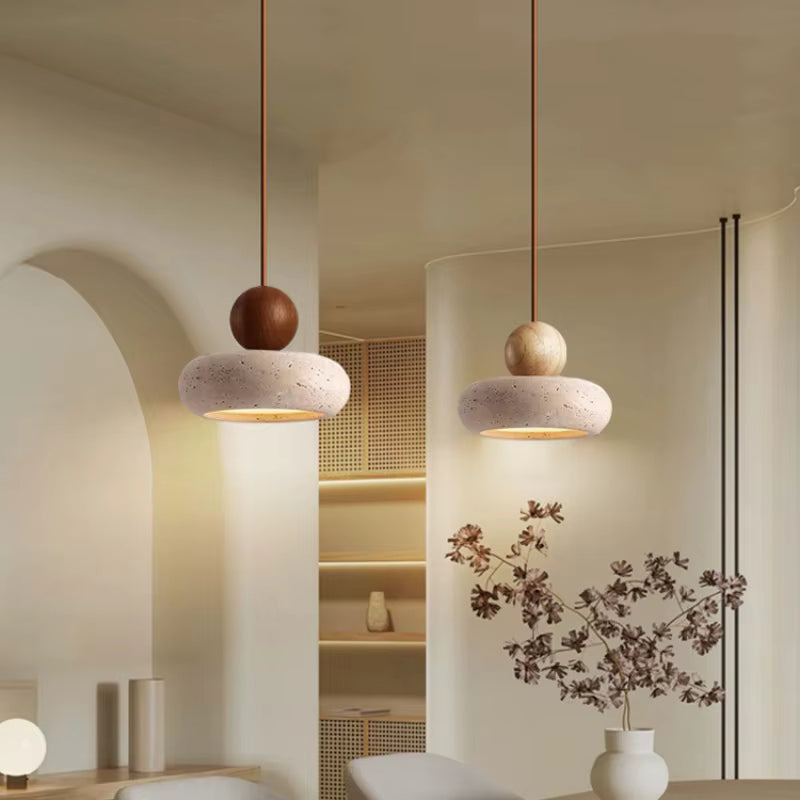 Lampa wisząca z kamienia — minimalistyczna lampa sufitowa dekoracyjna | Norivo Norivo