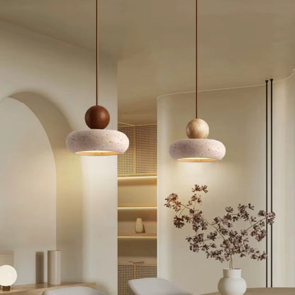 Lampa wisząca z kamienia — minimalistyczna lampa sufitowa dekoracyjna | Norivo Norivo
