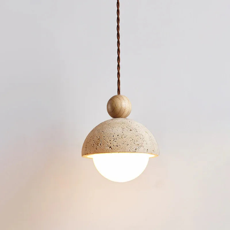 Lampa wisząca z kamienia — minimalistyczna lampa sufitowa dekoracyjna | Norivo Norivo
