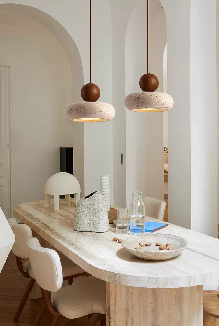 Lampa wisząca z kamienia — minimalistyczna lampa sufitowa dekoracyjna | Norivo Norivo