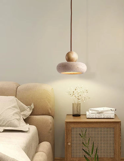 Lampa wisząca z kamienia — minimalistyczna lampa sufitowa dekoracyjna | Norivo Norivo