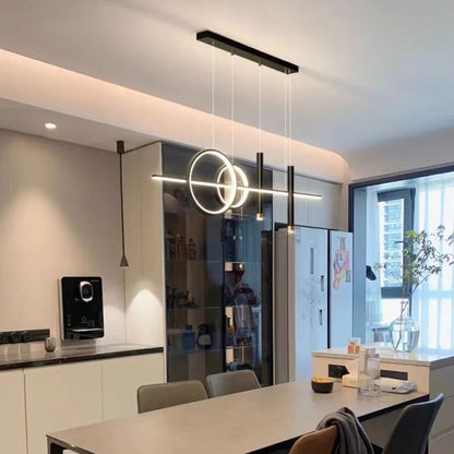 Nowoczesna lampa wisząca LED — geometryczny design, 3 pierścienie | Norivo Norivo