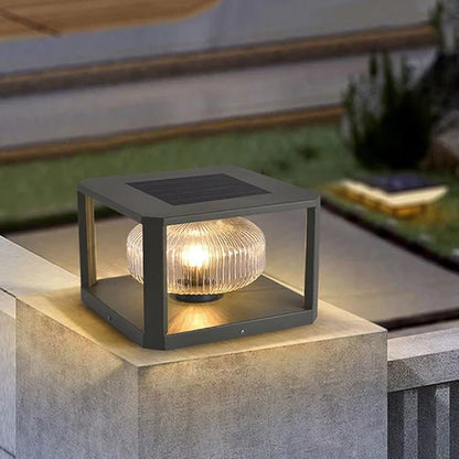 Designerska lampa solarna LED — geometryczne oświetlenie ogrodowe, 2 rozmiary | Norivo Norivo
