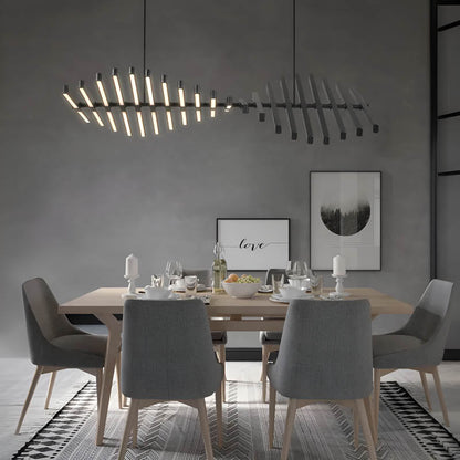 Lampa sufitowa FORMS — modułowy żyrandol z linii świetlnych kul LED | Norivo Norivo