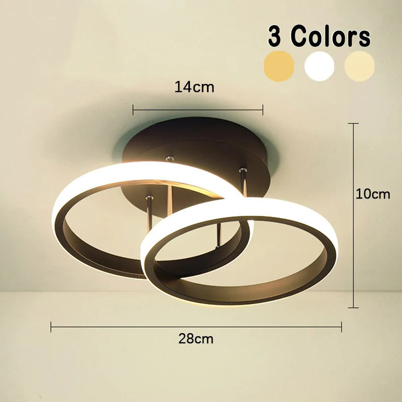 Lampa sufitowa LED — geometryczna oprawa trzy pierścienie, styl modern | Norivo Norivo