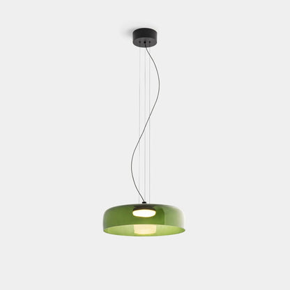 Szklana lampa wisząca z warstwowym kloszem — styl retro | Norivo Norivo