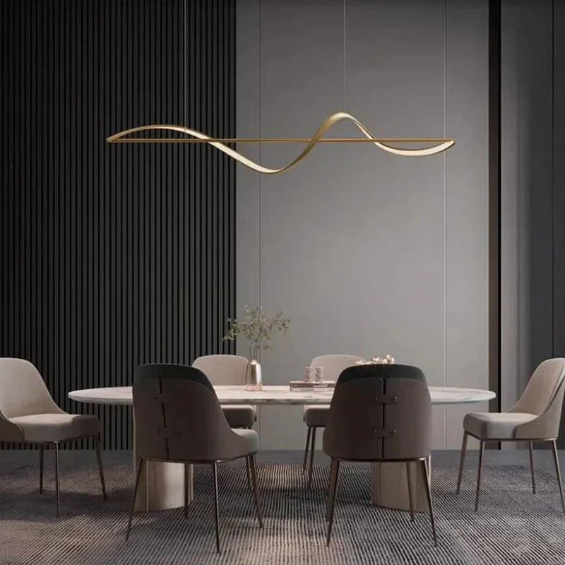 Lampa wisząca Fala — nowoczesna lampa LED nad stół lub wyspę kuchenną | Norivo Norivo