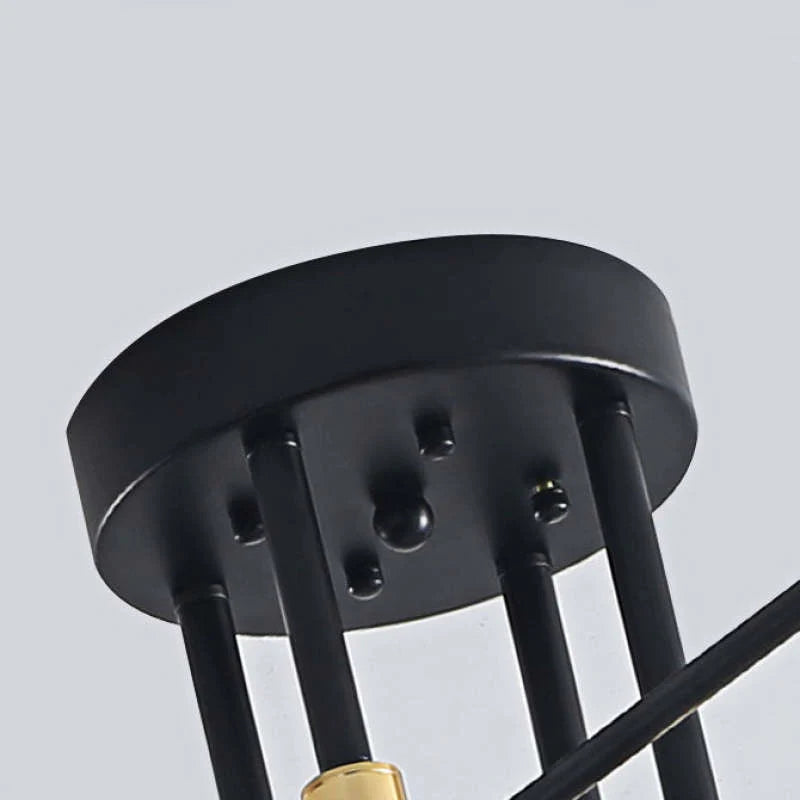 Industrialna lampa sufitowa żyrandol z okrągłymi lampami — 3 konfiguracje | Norivo Norivo