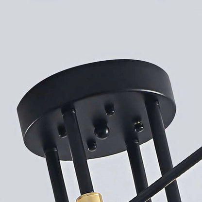 Industrialna lampa sufitowa żyrandol z okrągłymi lampami — 3 konfiguracje | Norivo Norivo