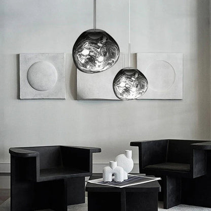 Designerska lampa wisząca topiona kula LED — 4 kolory, 4 rozmiary | Norivo Norivo