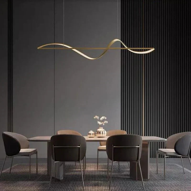 Lampa wisząca Fala — nowoczesna lampa LED nad stół lub wyspę kuchenną | Norivo Norivo